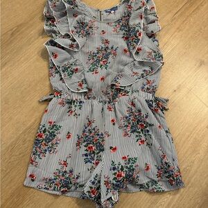 Truly Me Floral Striped Kids Romper 16